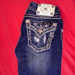 Miss Me Jeans size:24 dark wash embellished
